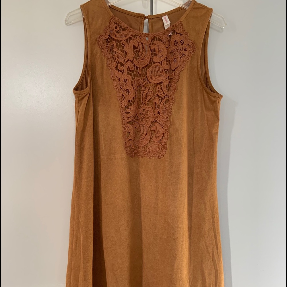 Suede Boho swing dress.  The perfect look for fall fashion 🍂